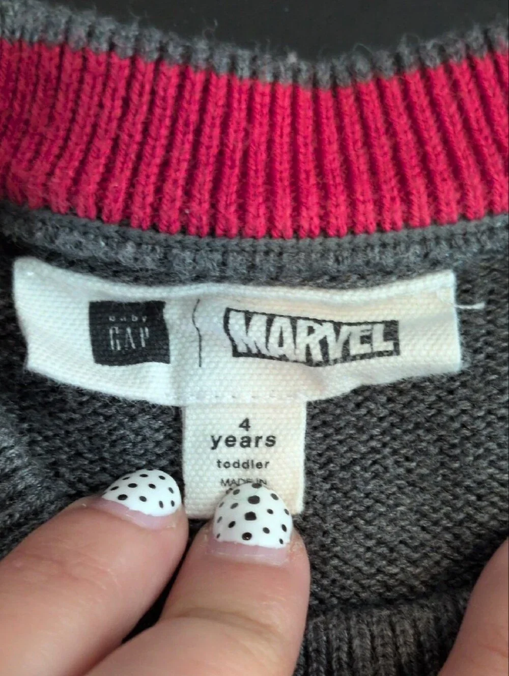 GAP Toddler Sweater in Gray with Iron Man